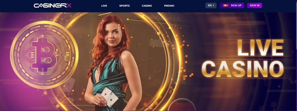 Live casino at CasinerX.