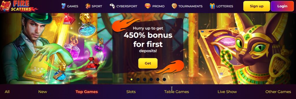 Firescatters casino review.