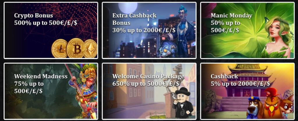 Harry's Casino Bonuses.