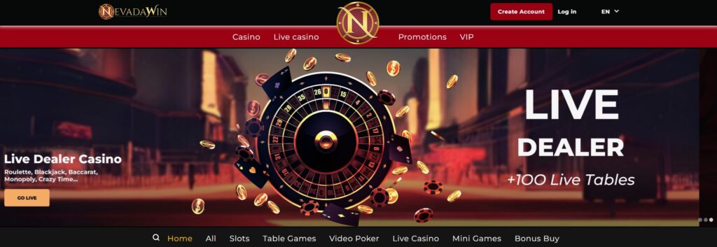 Nevada Win live casino.