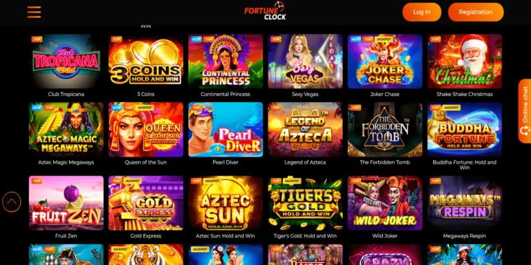 Fortune Clock Casino game.