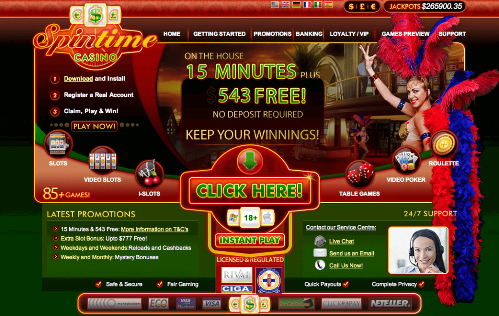 SpinTime Casino: Features