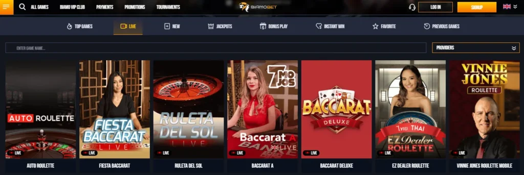 Biamo Bet Live Casino