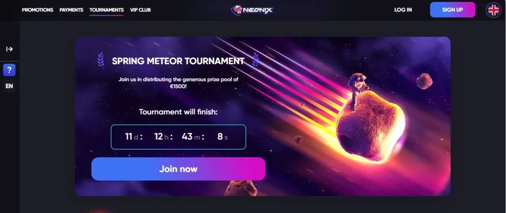 Neonix Casino tournaments.