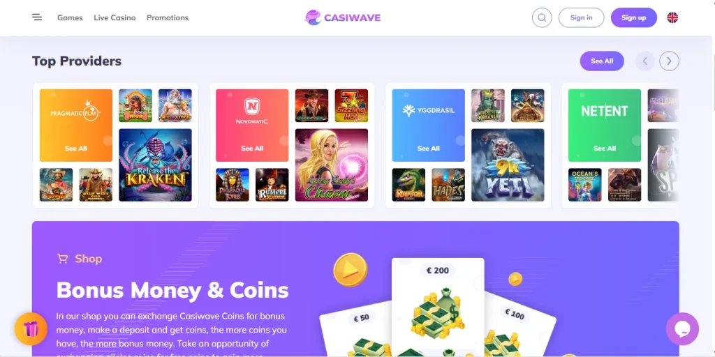 Top Games by CasiWave Casino.