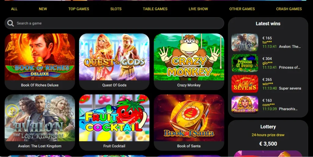 Win Diggers Casino game.