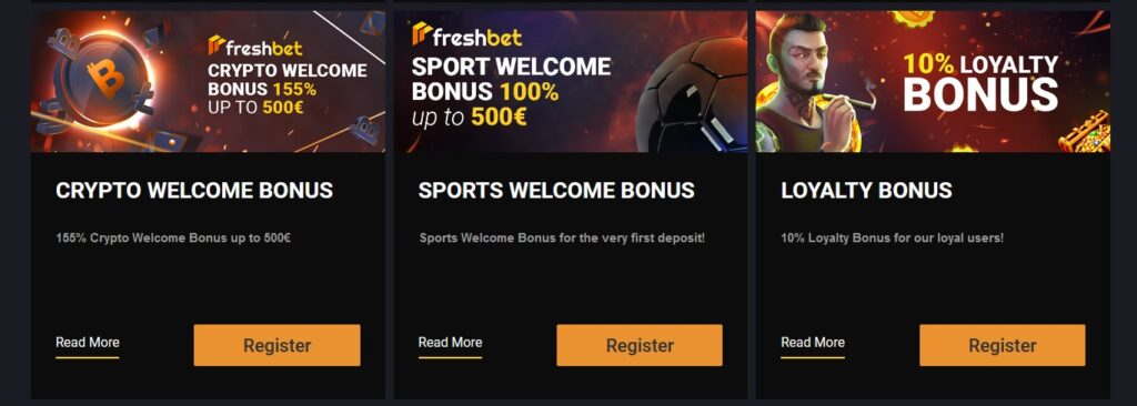 Freshbet Casino promotions