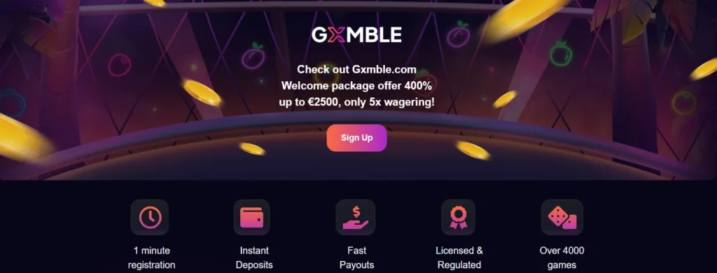 Bonus of Gxmble Casino