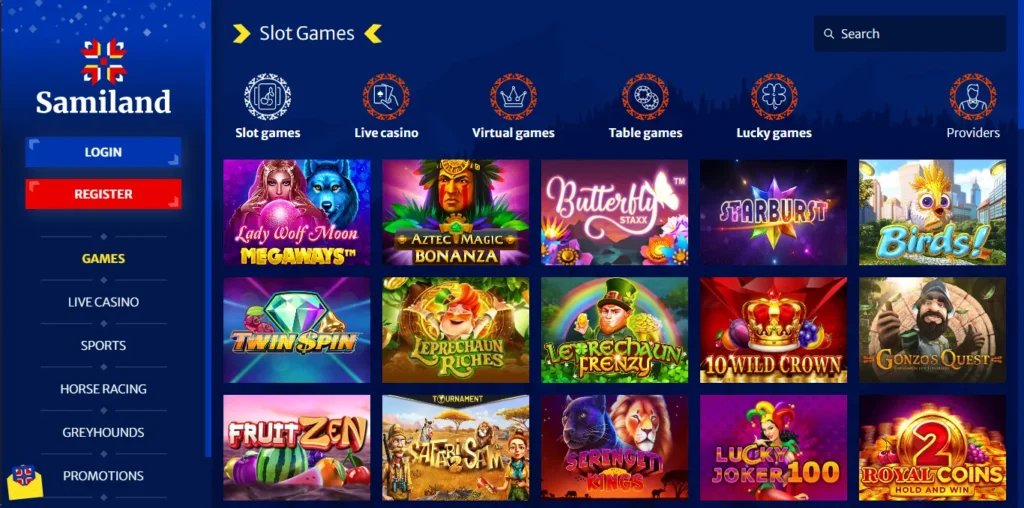 Top games by Samiland Casino