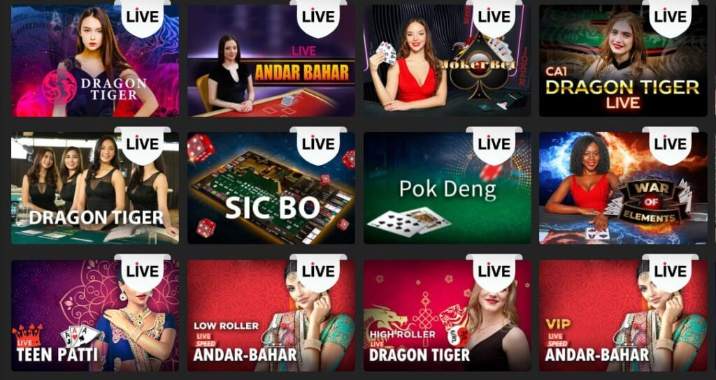 Live game section at Casiroom Casino