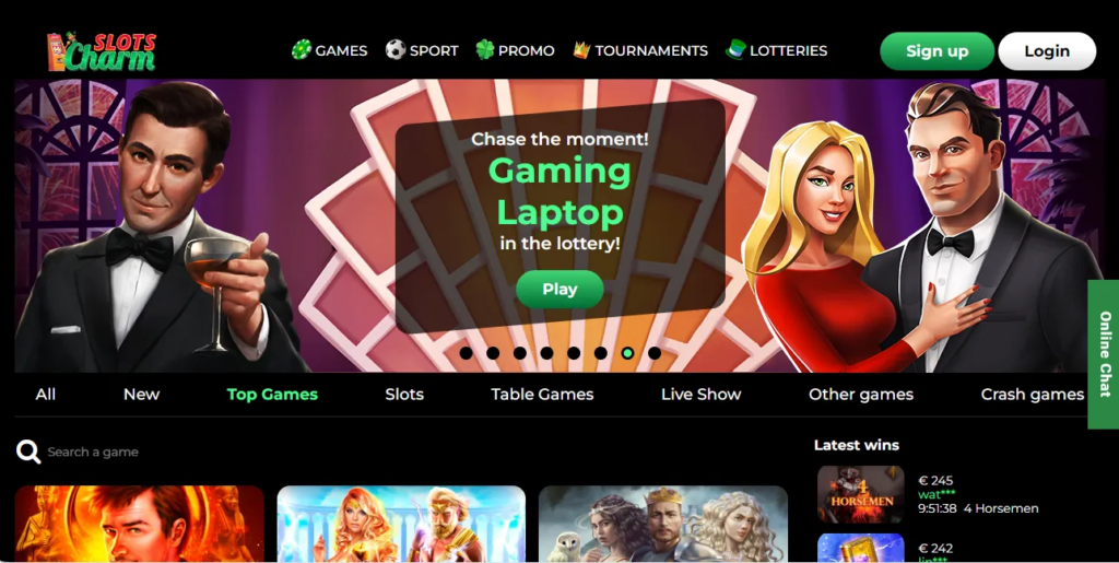 Main page by Slots Charm Casino