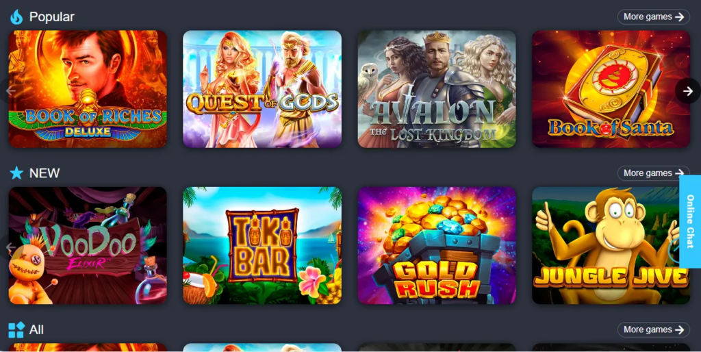 Big Win Box Casino games