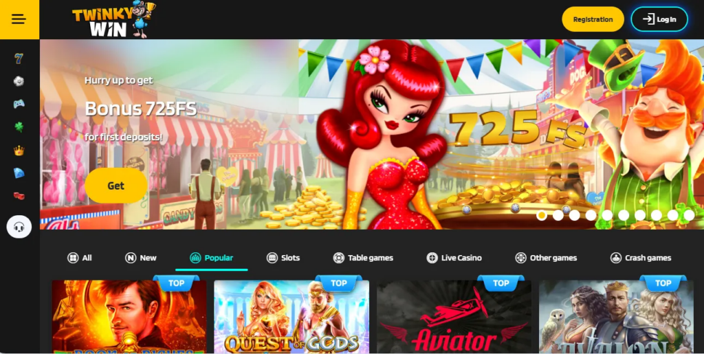 Bonus banner at Twinky Win Casino