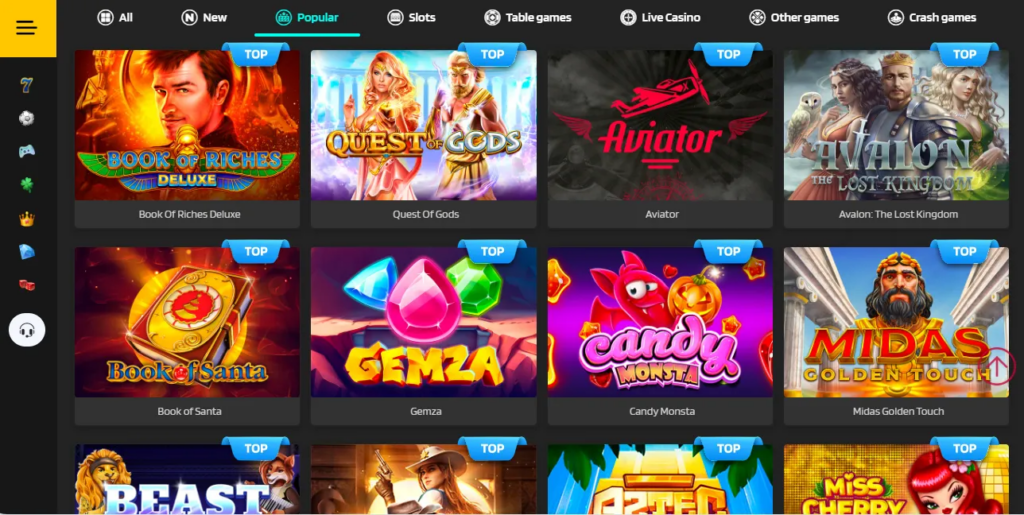 Play games at Twinky Win Casino