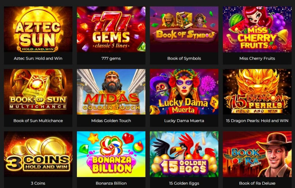 Games at Orion Spins Casino