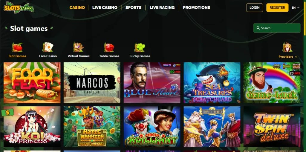 Lucky games by Slots Safari Casino