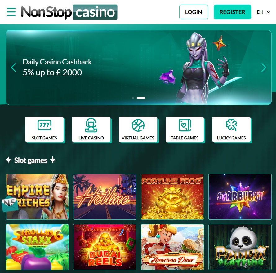 NonStop Casino mobile optimization