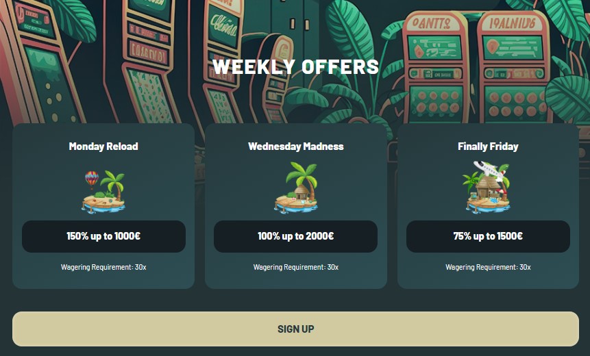 Weekly offers by Palm Casino