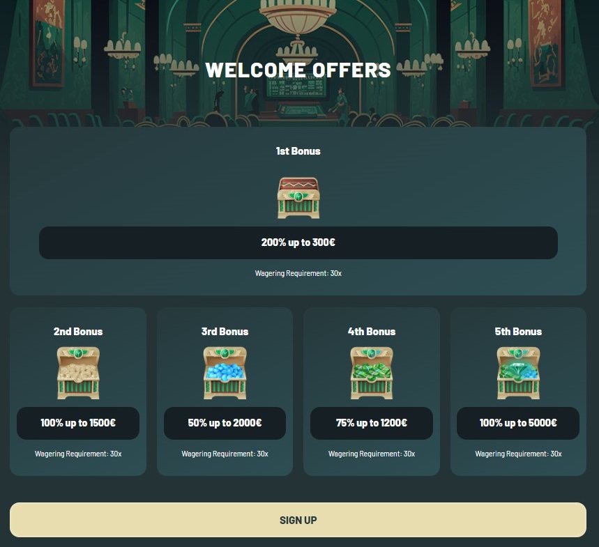 Welcome offers by Palm Casino