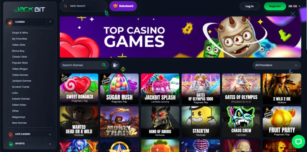 Top games by Jackbit Casino