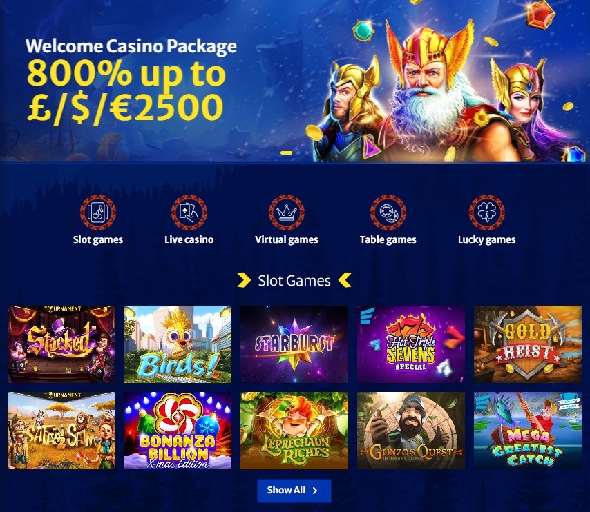 Samiland Casino features