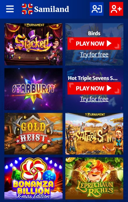 Samiland Casino mobile optimization