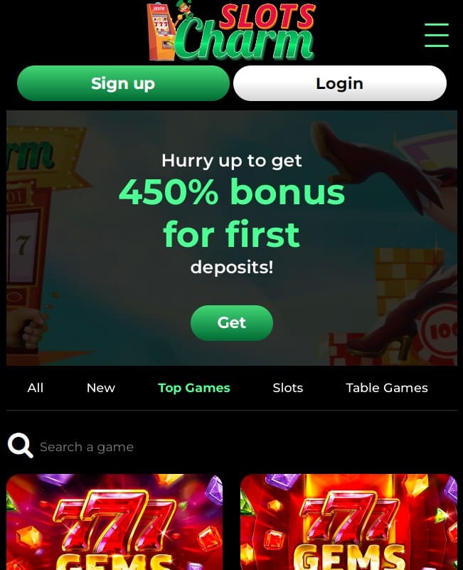 Slots Charm Casino mobile optimization