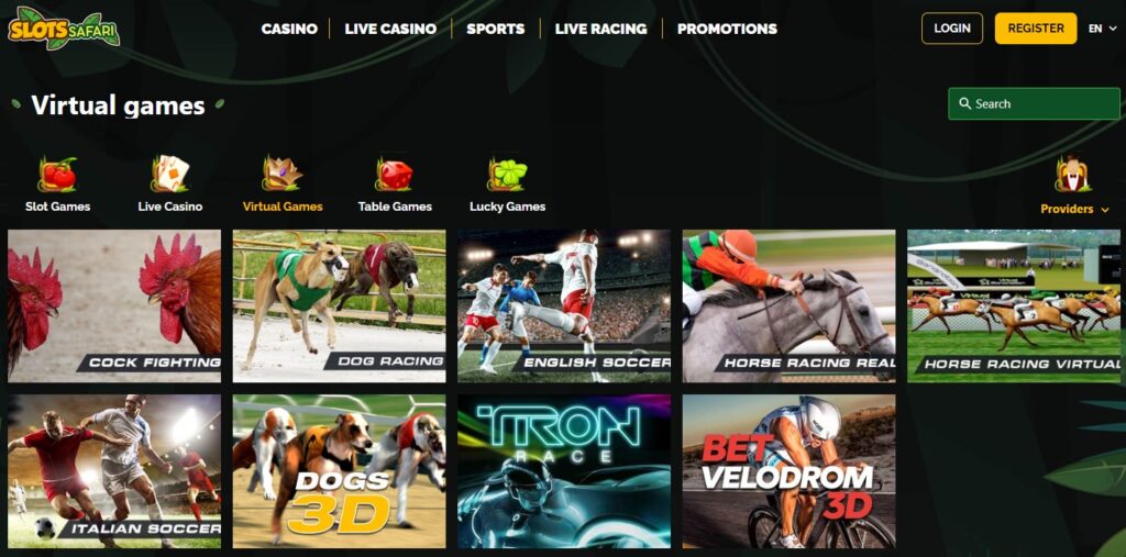 Slots Safari Casino virtal game