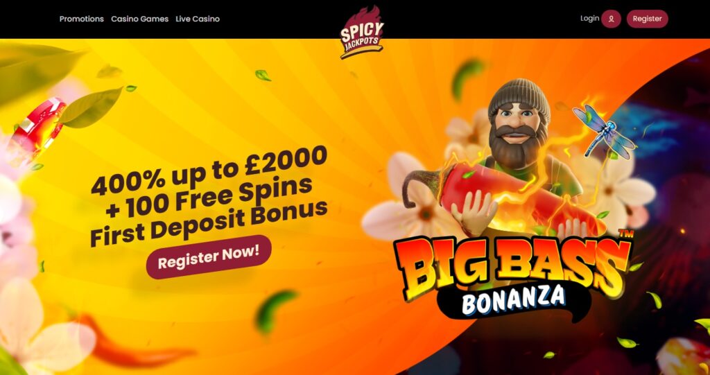 Spicy Jackpots Casino main banner