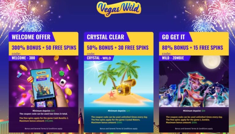 Vegas Wild Casino bonuses