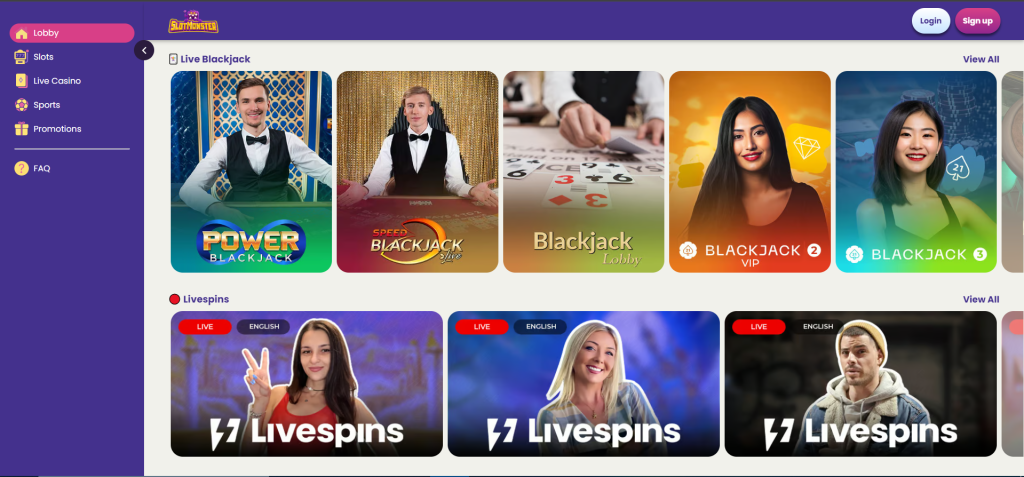 Play Live Games on Slotmonster casino