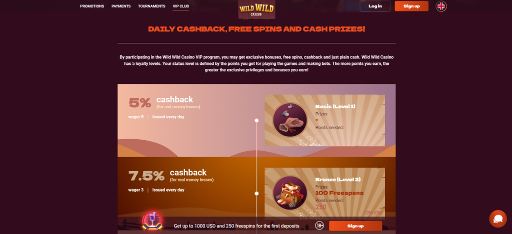 Join to Vip of WildWild casino