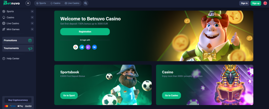 Look at Betnuvo Casino