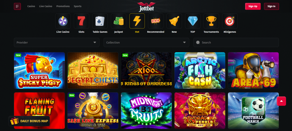 Play Hot Game on JettBet casino