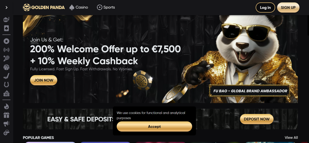 Golden Danda Casino main page