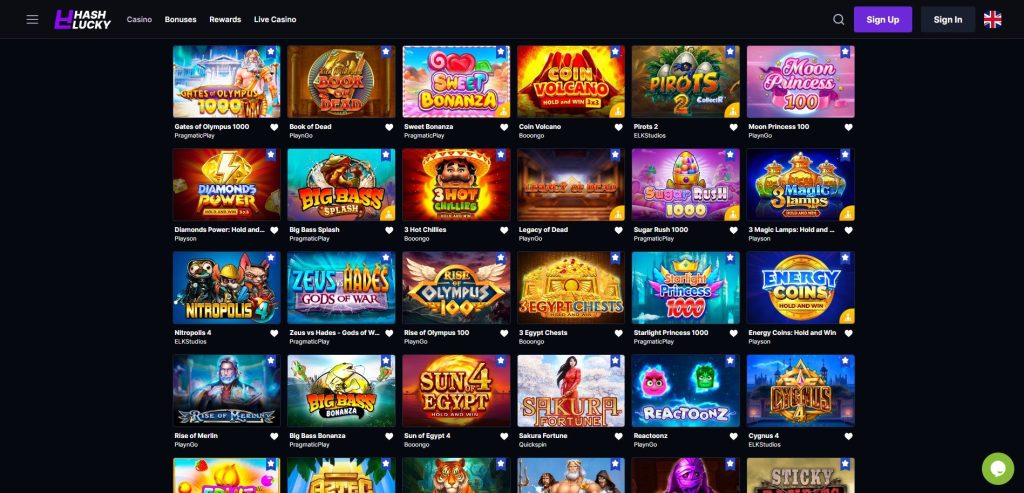 HashLucky Casino Games