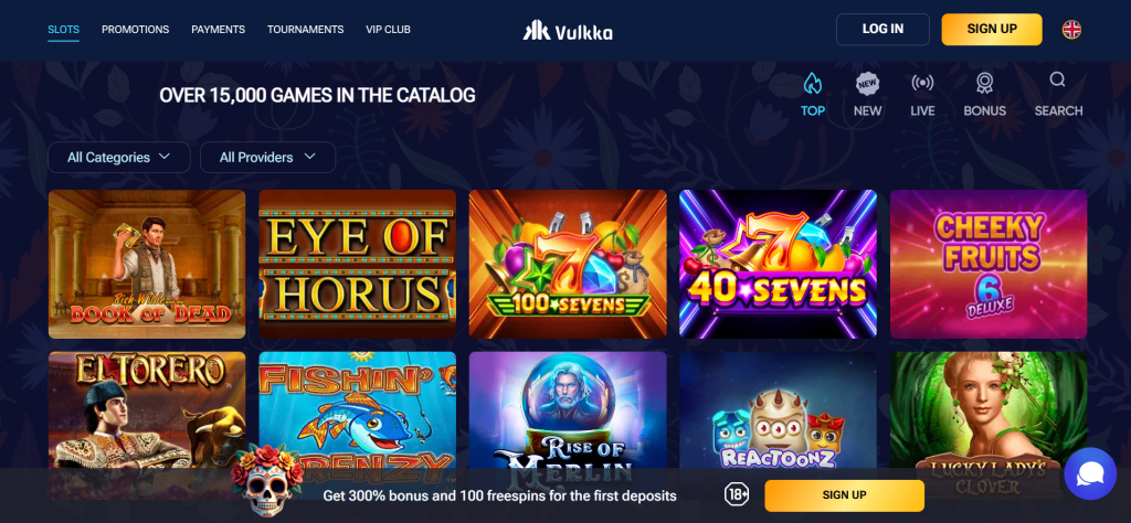 All games at Vulkka Casino